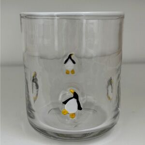 Anthropologie juice glass - penguin motif